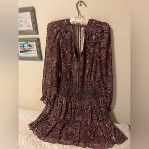 Elegant Snake Print Dress